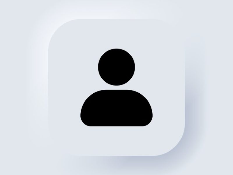 user icon. human person symbol. social profile icon. avatar login sign. web user symbol. neumorphic ui ux white user interface web button. neumorphism. vector eps 10